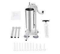 3L/6LB Sausage Stuffer Manual Sausage Maker Machine Filler Meat Stuffer with 4 Stuffing Tubes Stainless Steel Kitchen Aluminium Sausage Filling Machine for Household or Commercial