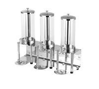 3L Beverage Dispenser with Centre Ice Core and Stand Drip Trays Stainless Steel Cold Drink Dispensers for Party