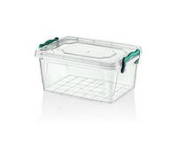 3L Clear Plastic Storage Box With Clip Lid Transparent Stackable Multipurpose Storage Container For Home Kitchen Office Pantry