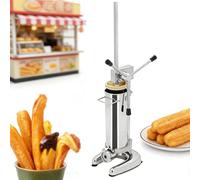 3L Commercial Manual Churros Maker Stainless Steel Vertical Churrera with 5 Molds Spanish Donut Making Machine for Restaurant Bakery(2l)