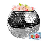 3L Disco Ball Ice Bucket Cooler, Large Bar Beverage Tub, Disco Ball Drinkware Reflective Wine Cooler, for Champagne, Beer, Cocktail, Restaurant, Kitchen, Parties, and Home Cocktail Events