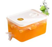 3L Drink Dispenser with Tap, Refrigerator Beverage Dispenser with Spigot and Filter, Fridge Water Container with Lid Juice Beverage Dispenser Jug for Drink, Juice, Iced Tea