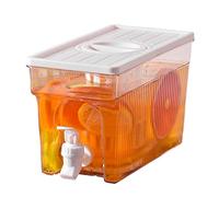 3L Drinks Dispenser Milk Dispenser Fridge Water Dispenser with Tap Fridge Jug Drinks Chiller Large Dispenser - Fridge Jug with Tap Drink Containers White