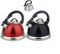 3L INDUCTION HOB WHISTLING STAINLESS STEEL WATER BOILING KETTLE BLACK HANDLE
