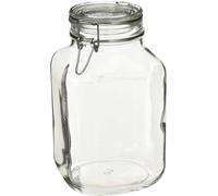 3L Lead-Free Glass Food Storage Jar with Locking Lid, Clear Pickling Jar
