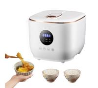 3L Low Sugar Rice Cooker, 5 Functions Low Carb Steamer, 24hr Delay Timer, 8hr Keep Warm, White with Stainless Steel Steamer Basket