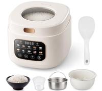 3L Low Sugar Rice Cooker, Low Carb Rice Cooker with Ceramic Inner Pot | Stainless Steel Steamer Basket, 10 Cooking Modes, LED Display, 24H Timer&8H Keep Warm, Multifunction Rice Maker for 3-5People