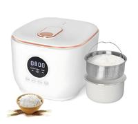 3L Low Sugar Rice Cooker with Stainless Steel Steamer Basket, 5-in-1 Functions, 24-Hour Delay Timer & 8-Hour Keep Warm - Easy Clean