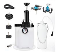 3L Manual Brake Bleeder Fluid Pump, One Person Brake Fluid Extractor with 1L Extractor Bottle&5 Master Cylinder Adapters Compatible with Toyota, Lexus, BMW,Chrysler, Dodge, Jeep, Nissan, Ford ,GM etc