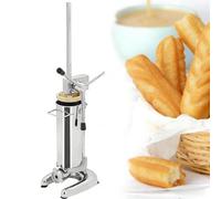 3L Manual Churros Maker Stainless Steel Vertical Donut Machine Spanish Latin Fried Dough Equipment with 5 Molds for Restaurant Bakery(3L)