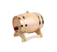 3L Oak Wine Barrel with Aluminum Foil Pad for Winemaking, Whiskey, Beer, Bourbon, Brandy - Includes Free Wine