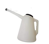 3L Plastic Polythylene Tapered Measuring Jug w Spout lid - Auto Tool - oil, fuel