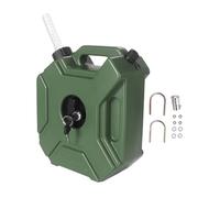 3L Portable Motorcycle Petrol Gas Can, PP Durable Fuel Tank with Lock, Green Spare Oil Container for ATVs Cars