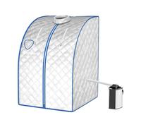 3L Portable Steam Sauna Spa Room Full Body Slimming Detox Therapy Tent Indoor COSTWAY Silver One Size