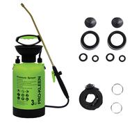 Pro-kleen 3L Garden Pressure Pump Sprayer With Brass Lance And 2 X Spare Seal Kits - Green, Green