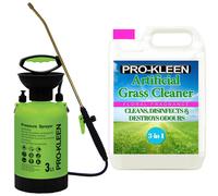 3L Pump Pressure Sprayer & Floral Scent Artificial Grass Cleaner 5L ProKleen Pink One Size