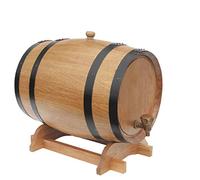 3L Pure Oak Barrels Russian White Oak Genuine Wine Bucket Internal Baking Carbonization No Leak for Storage or Aging Wine & Spirits & Whisky
