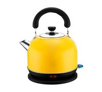 3L Quick Boil Kettle, Brushed 304 Stainless Steel, Separate Base, Auto Shut-Off & Boil-Dry ProtectionYellow,3L
