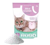 3L Silica Cat Litter Crystals - Lavender Scent, Super Absorbent and Odour Neutralising, Non Clumping, Long Lasting, Low Maintenance Litter for Fresh & Hygienic Homes (3L Cat Litter Crystals)