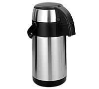 3L/5L Pump Action Air Pot Flask with Vacuum Insulated, Safety Lock & Carry Handle for Drink, Tea & Coffee by Crystals® (3L Air Pot Flask)