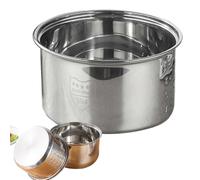 3L Stainless Steel Rice Cooker Inner Replacement Insert, Uncoated Liner, 304 Stainless Steel Inner Bowl, Stove Safe Polished Edged Rice Cooker Pot