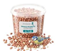 3L Tub Peanuts Whole for Wild Birds Food, Unsalted Nuts for Birds Feed