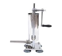 3L Vertical Manual Sausage Stuffer Machine,Stainless Steel Sausage Maker Filling Sausage Filler Meat Tools,Professional Filling Nozzles Attachment,Silver
