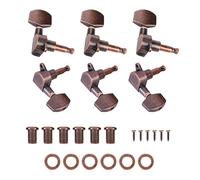3L3R Guitar Tuning Pegs, Red Bronze Copper Alloy Machine Heads Guitar Pegs Locking Tuner Set