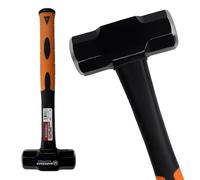 3Lb Heavy Duty Sledge Hammer - Short Handle, Comfort Grip | Fibreglass Rubber Shaft, DIY Multi Purpose Hardware, Durable Hand Tool, Household & Workshop Use