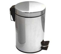 Wenko 15495100 Exclusive cosmetic pedal bin Shiny, capacity 3 L, Metal Stainless steel, 17 x 25 x 17 cm, Shiny