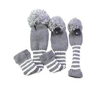 3lots Durability Golfs Headcover Golfs Headcover Driver Covers For Driver Fairways Hybrids Double Layered Knitted Cover