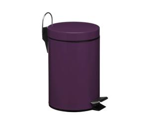 3Ltr Purple Pedal Bin Waste Garbage Paper Home Kitchen Indoor Dustbin Easy Lift