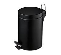3ltr Small Pedal Bin Bathroom Toilet Sanitary Hygiene 3 Litre Black / White New (BLACK)
