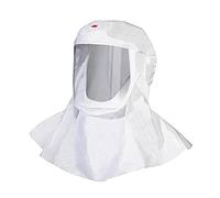 3M 00051131170834 Versaflo S-433L-5 Hood with Integrated Head Suspension for S-Series and V-Series PAPR and Supplied Air Systems, Lightweight, White (Pack of 5)