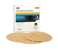 3M 01090 Hookit Gold 6" P800A Grit Dust-Free Paper Disc