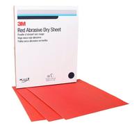 3M 01523 Red 9" x 11" P400 Grit Abrasive Dry Sheet