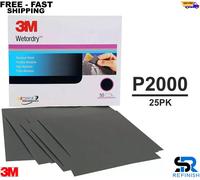 3M 02044 P2000 Wet or Dry Abrasive Sandpaper 25PK