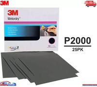 3M 02044 WET OR DRY ABRASIVE SAND PAPER P2000 25PK