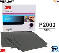 3M 02044 WET OR DRY ABRASIVE SAND PAPER P2000 50PK