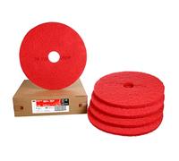 3M 08392 Low-Speed Buffer Floor Pads 5100, 17" Diameter, Red (Case of 5)