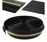 3m/10ft Garage Door Threshold Seal Strip Flexible PVC Rubber DIY Bottom Seal Strip Weather Stripping Deters Insects and Fallen Leaves (100mm*23mm(3M))