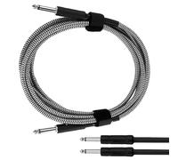 3m 10ft Professional Guitar Cable,1/4 Inch 6.35mm Jack to Jack Lead Nylon Braided TRS Stereo Audio Instrument Cable Straight to Straight for Electric Guitar Bass Keyboard Amp Mixer Speaker Studio