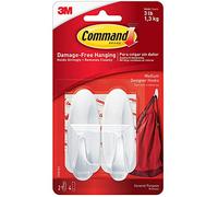 3M 17081 - Command Adhesive Medium Oval Hook Pk 2 White 17081