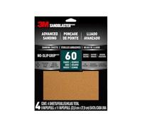3M 20060-G-4 Sandpaper with No-Slip Grip, 11" x 9"