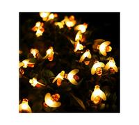 (3M 20LEDs Battery Powered) 1.5M-12M Solar Battery Powered LED Sting Fairy Lights Garden Decor Cute Honey Bee