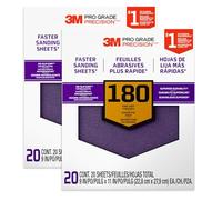 3M 26180CP-P-G 180 Grit Pro Grade No-Slip Grip Advanced Sandpaper (20 Pack), 9 x 11, Purple, 2-Pack