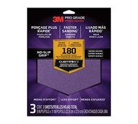 3m 26180tri-3 9" X 11" Pro Grade Precision 180 Grit Faster Sanding Sanding Sheets 3 Count