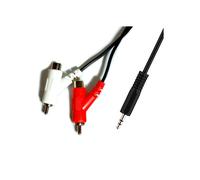 Loops 3m 3.5mm Male to 2 RCA/PHONO Stackable Combiner Male Cable/Lead - SPARE SOCKET