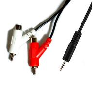 3m 3.5mm Male to 2 RCA PHONO Stackable Combiner Male Cable Lead SPARE SOCKET
