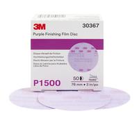 3M 30367 Hookit Purple 3"""" P1500 Grit Finishing Film Disc
